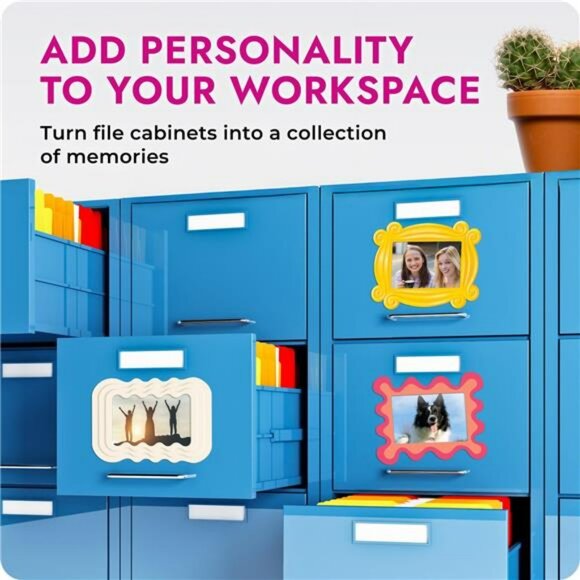 Magnetic photo frames 4x6 set of 3 fridge picture frame magnets for refrigerator - Picture 7 of 8